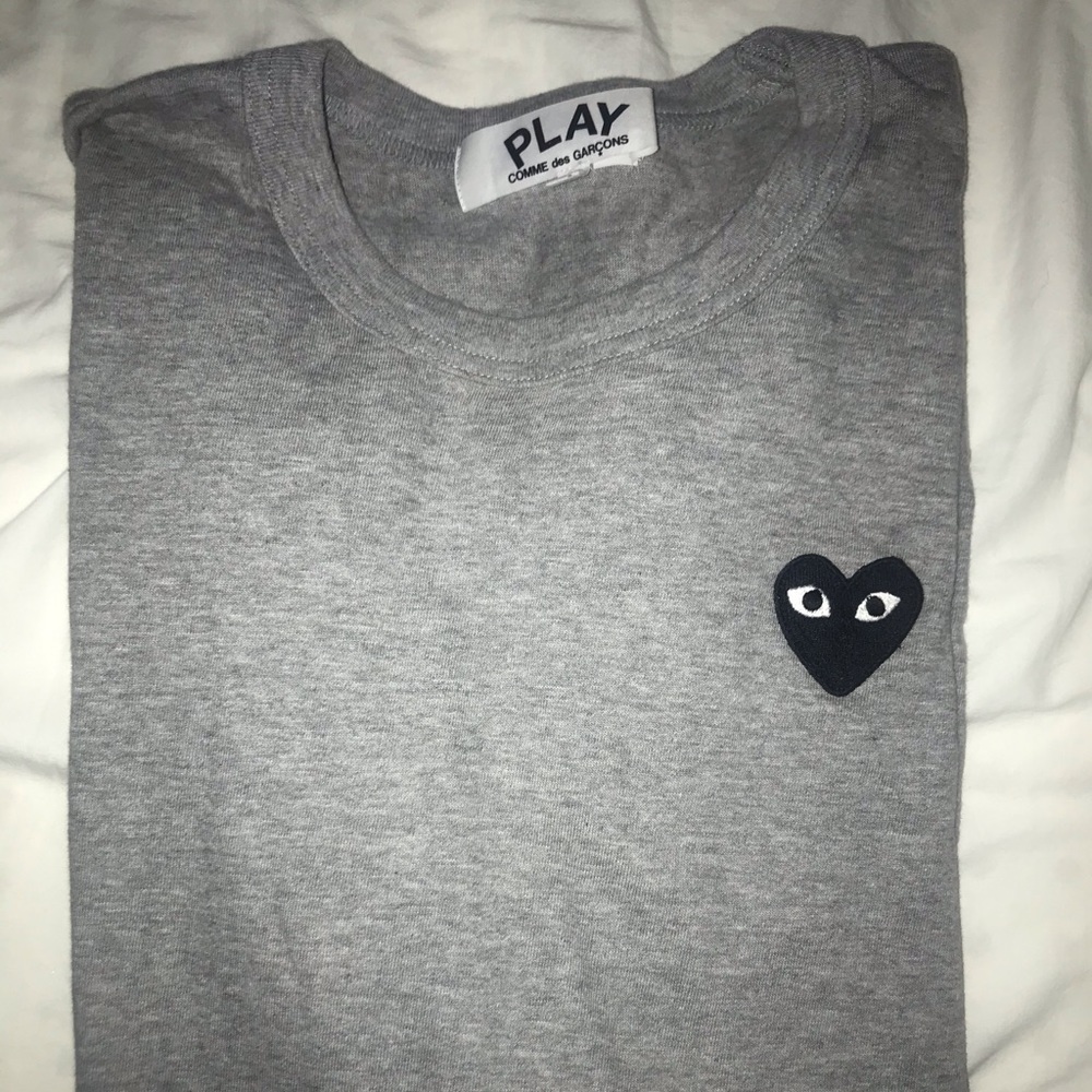 Comme des garçons long sleeve grey shirt